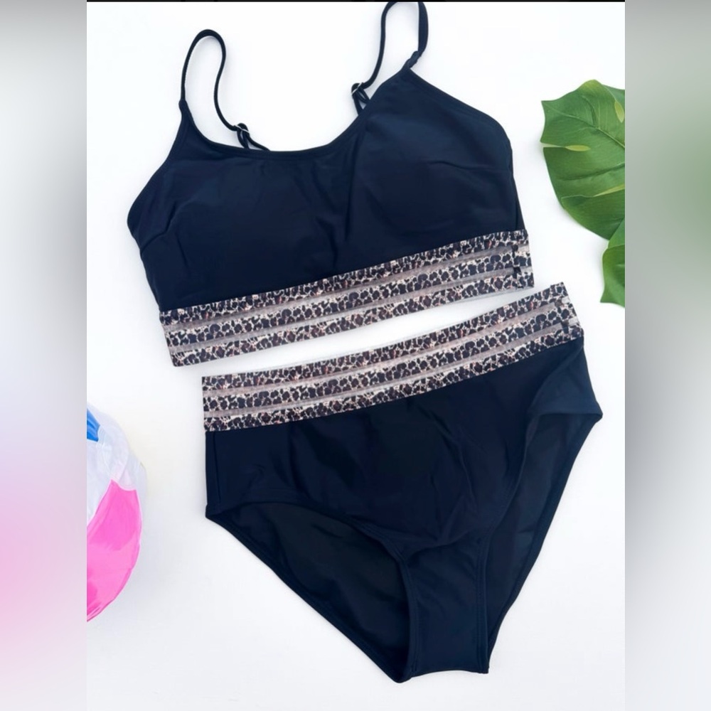 NWOT Salty Wave Cheetah 2-piece Swim